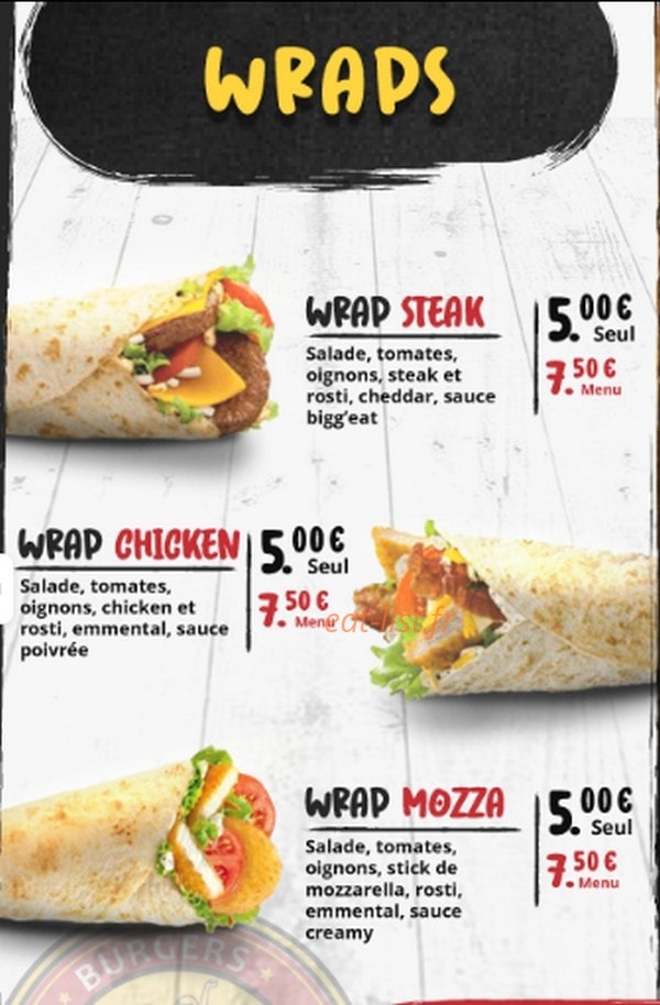O Family Eat — carte page 1