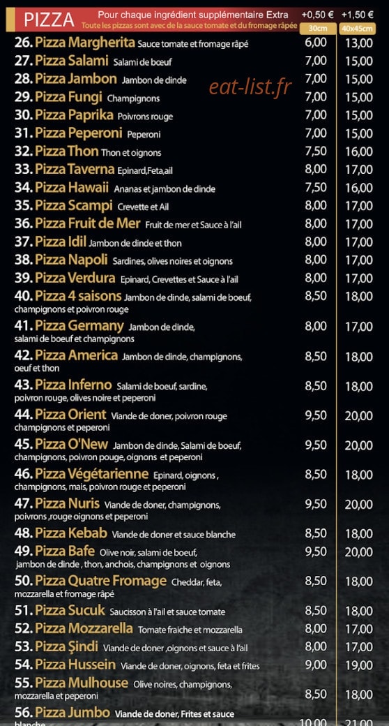 O'new kebab — carte page 2