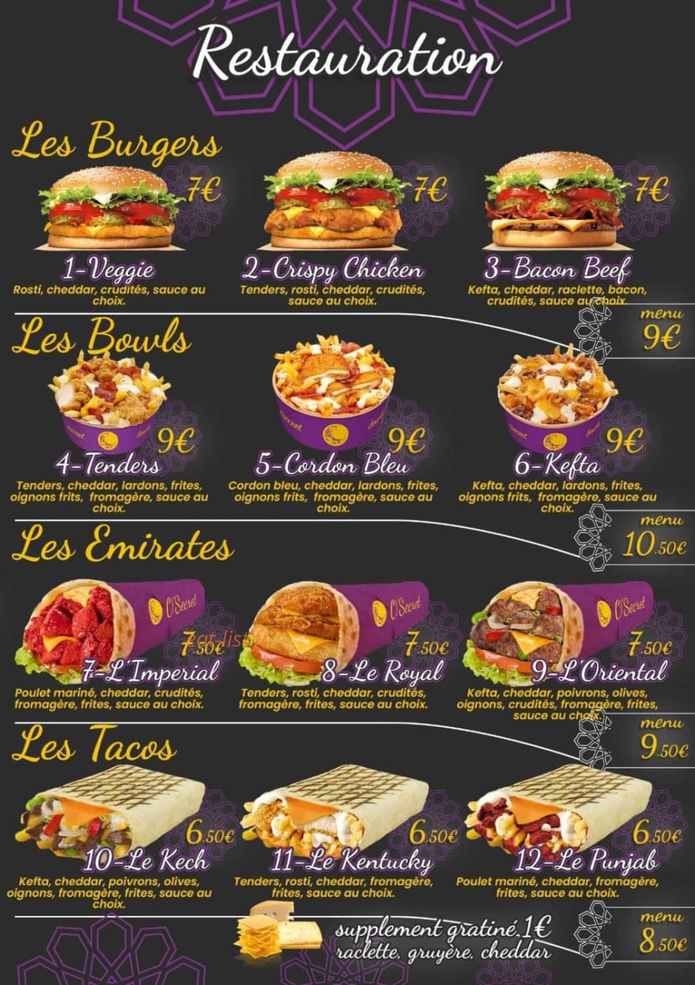 O'secret — carte page 2