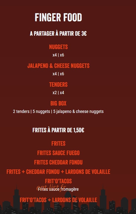 O'Tacos — carte page 3