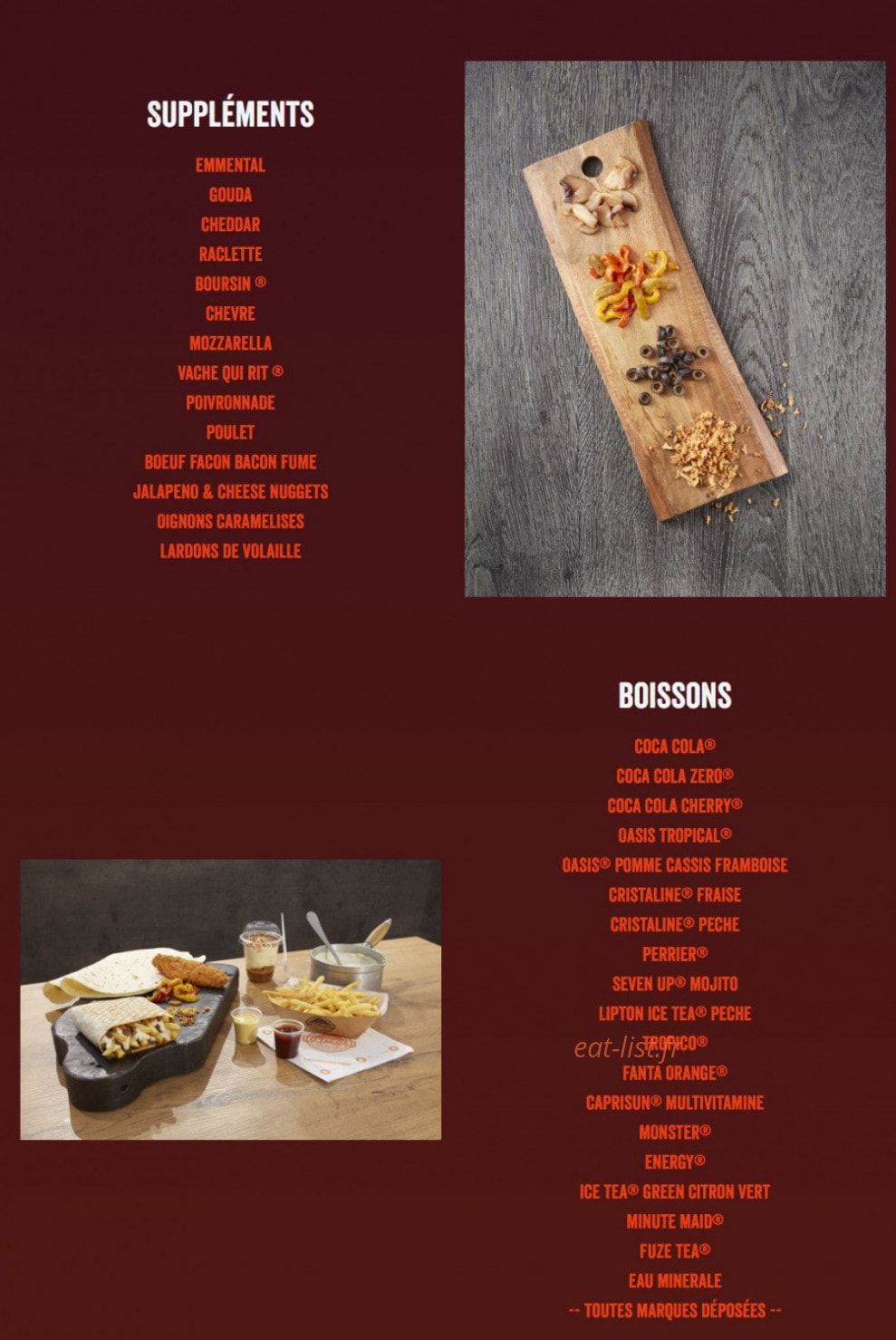 O'Tacos — carte page 2