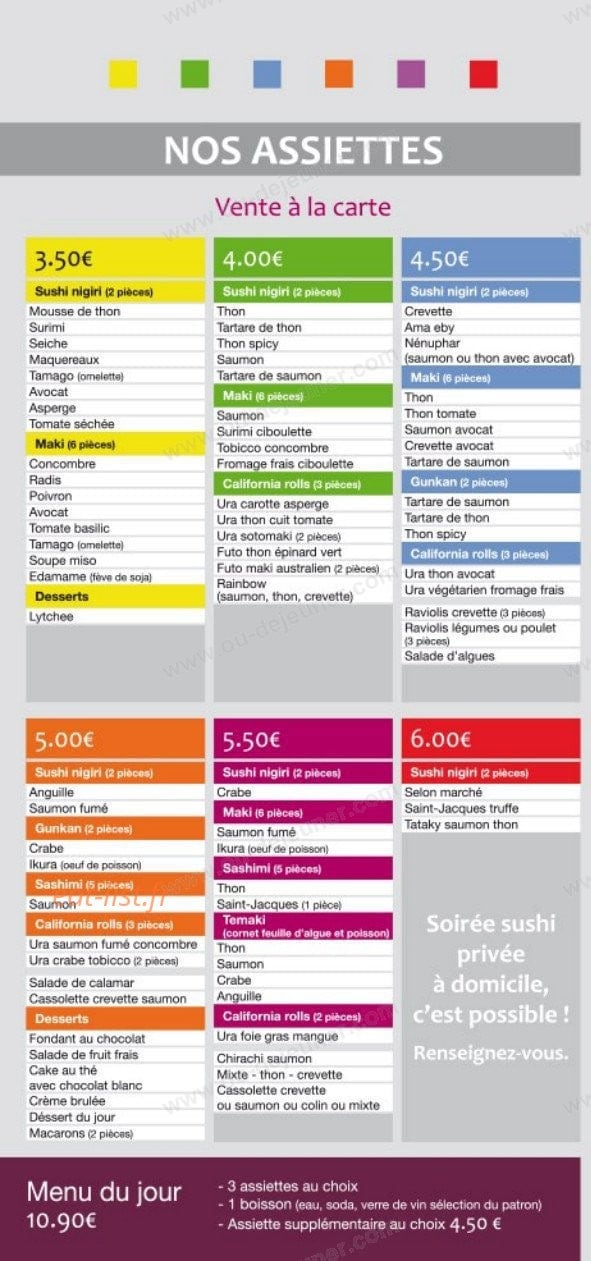 Oh Sushi Bar — carte page 5