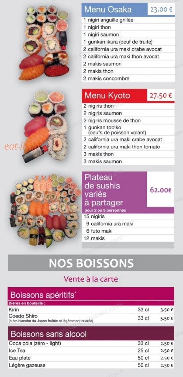 Oh Sushi Bar — carte page 4