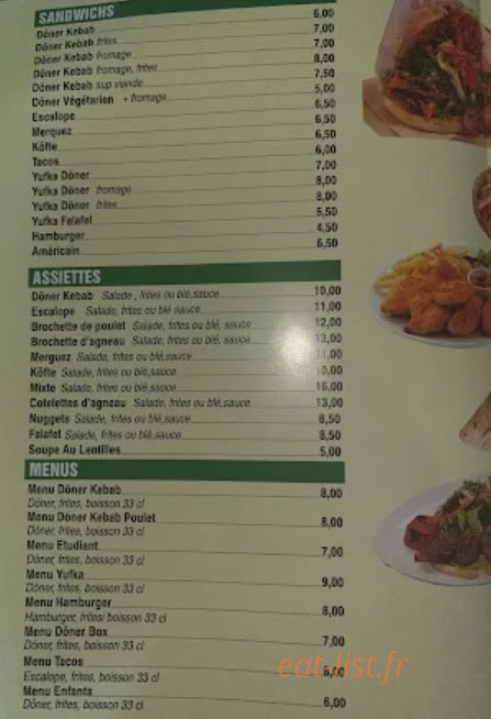 Restaurant Salvator — carte page 1