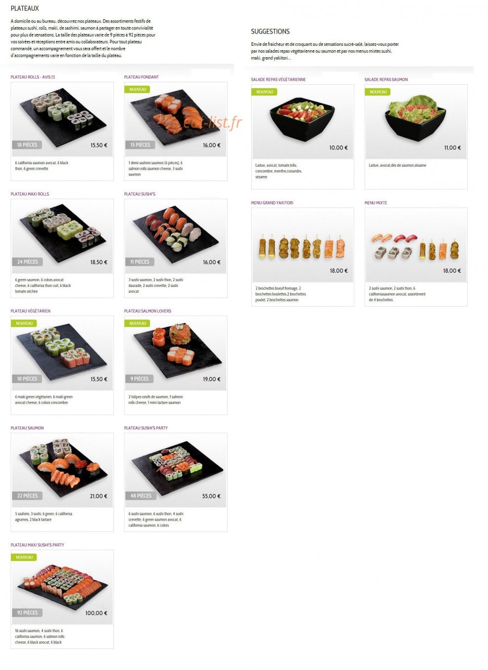 Resto Sushi'S — carte page 10