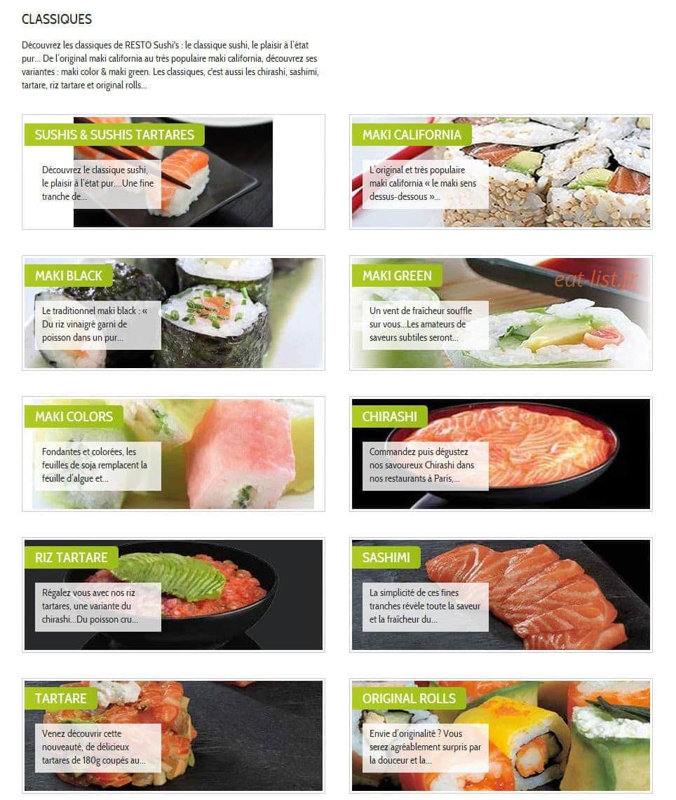 Resto Sushi'S — carte page 9