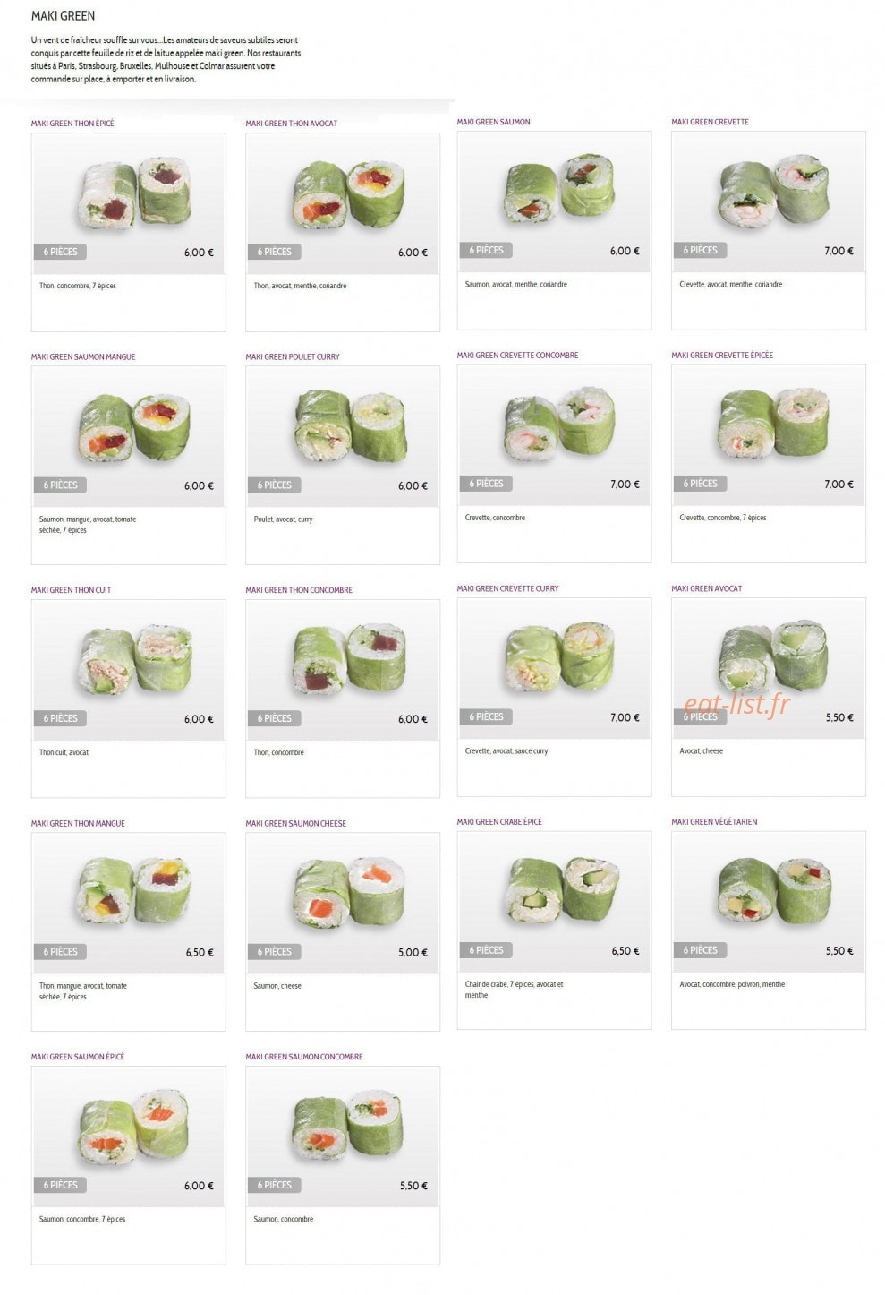 Resto Sushi'S — carte page 5