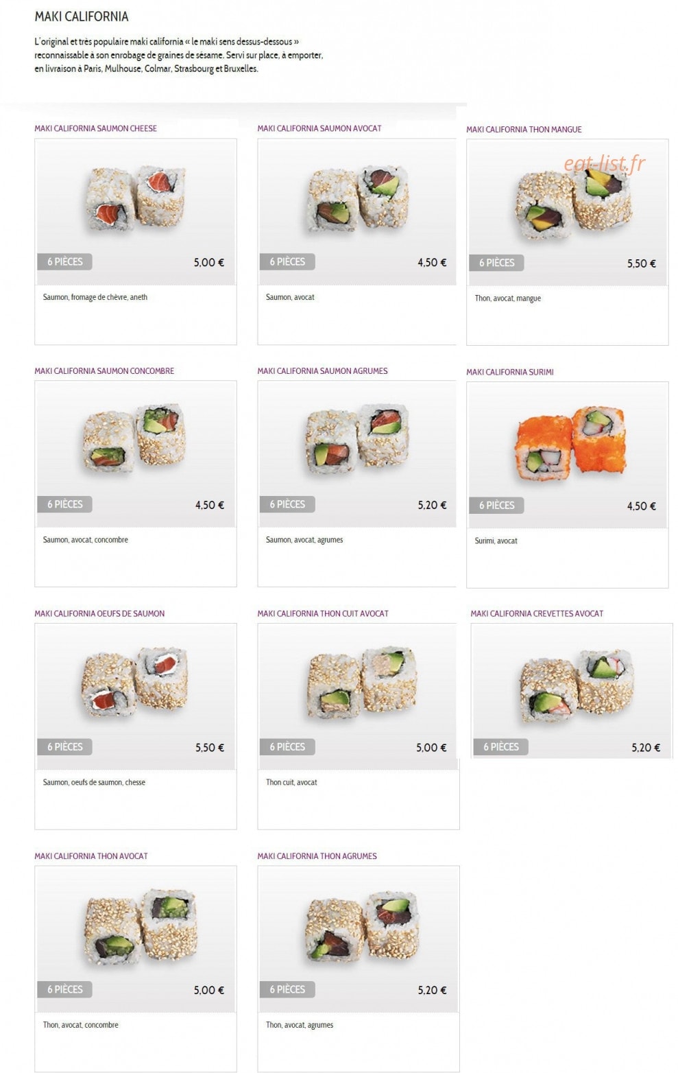 Resto Sushi'S — carte page 3