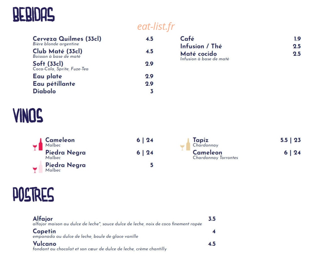 Sabor Argentina — carte page 3
