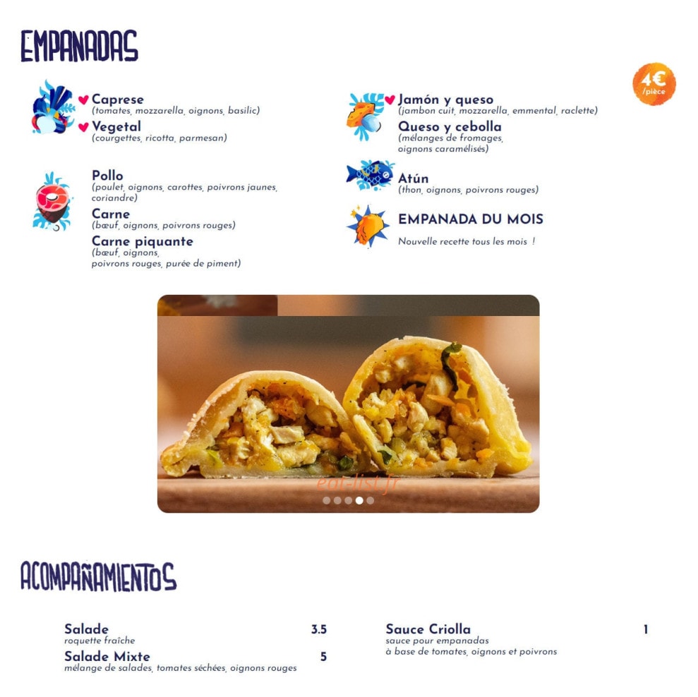 Sabor Argentina — carte page 1