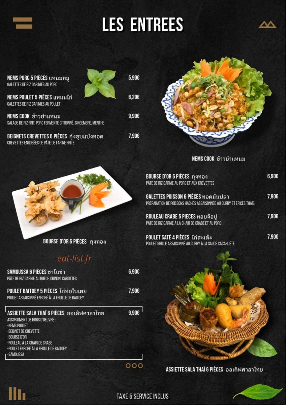 Salathai — carte page 5