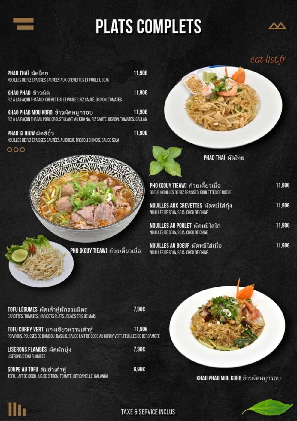 Salathai — carte page 10