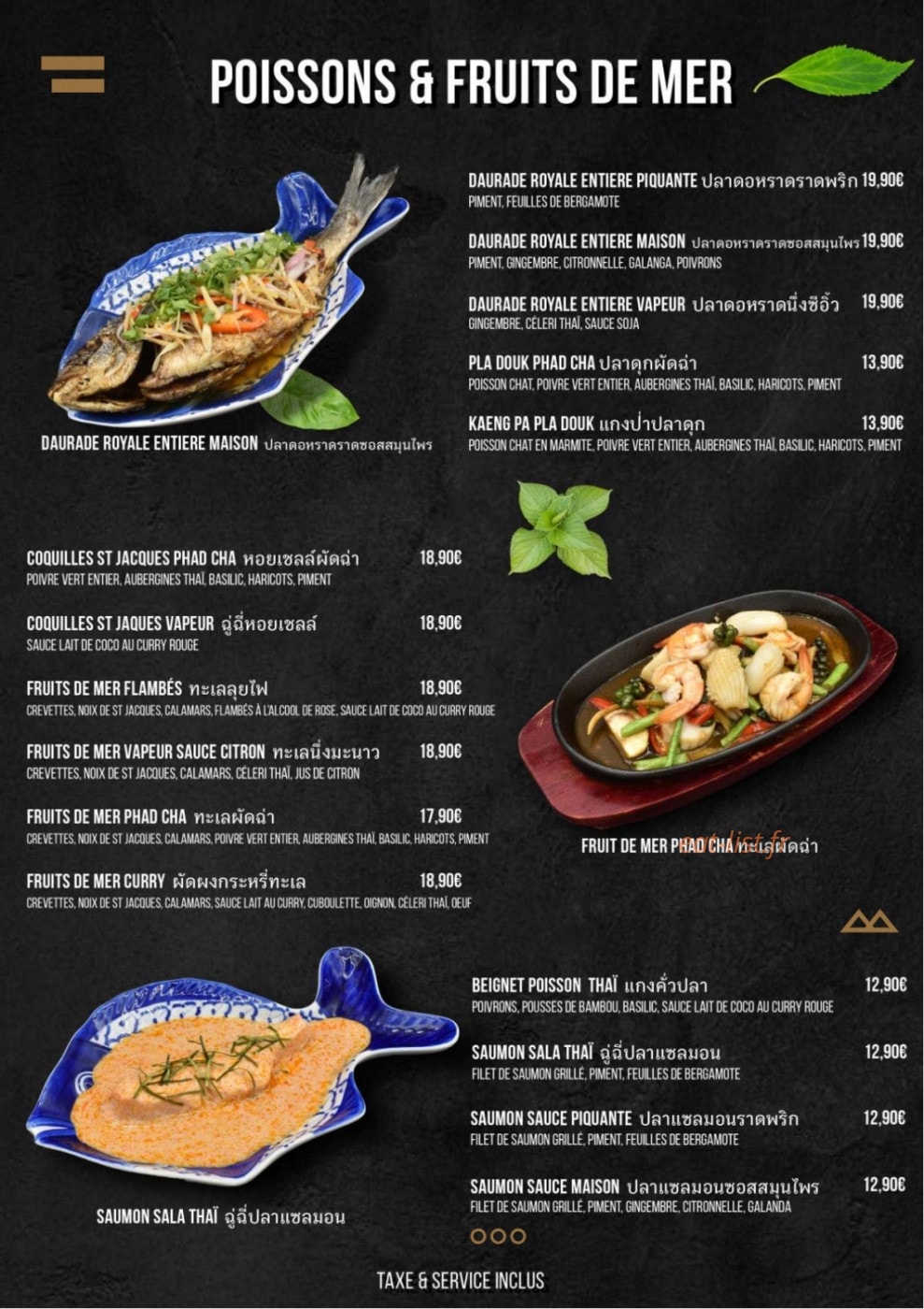Salathai — carte page 6