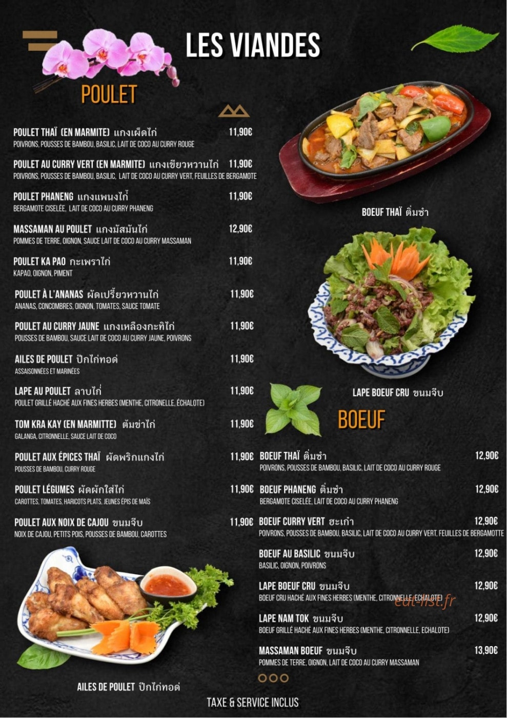 Salathai — carte page 8