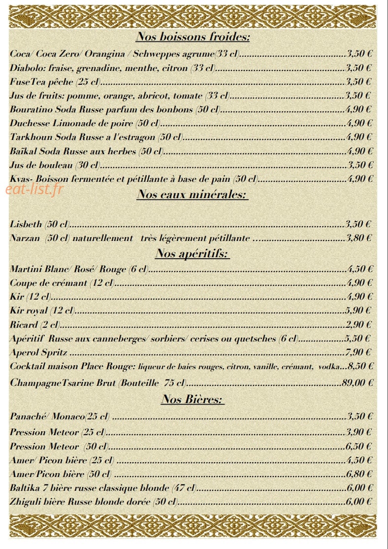 Stroganoff — carte page 6