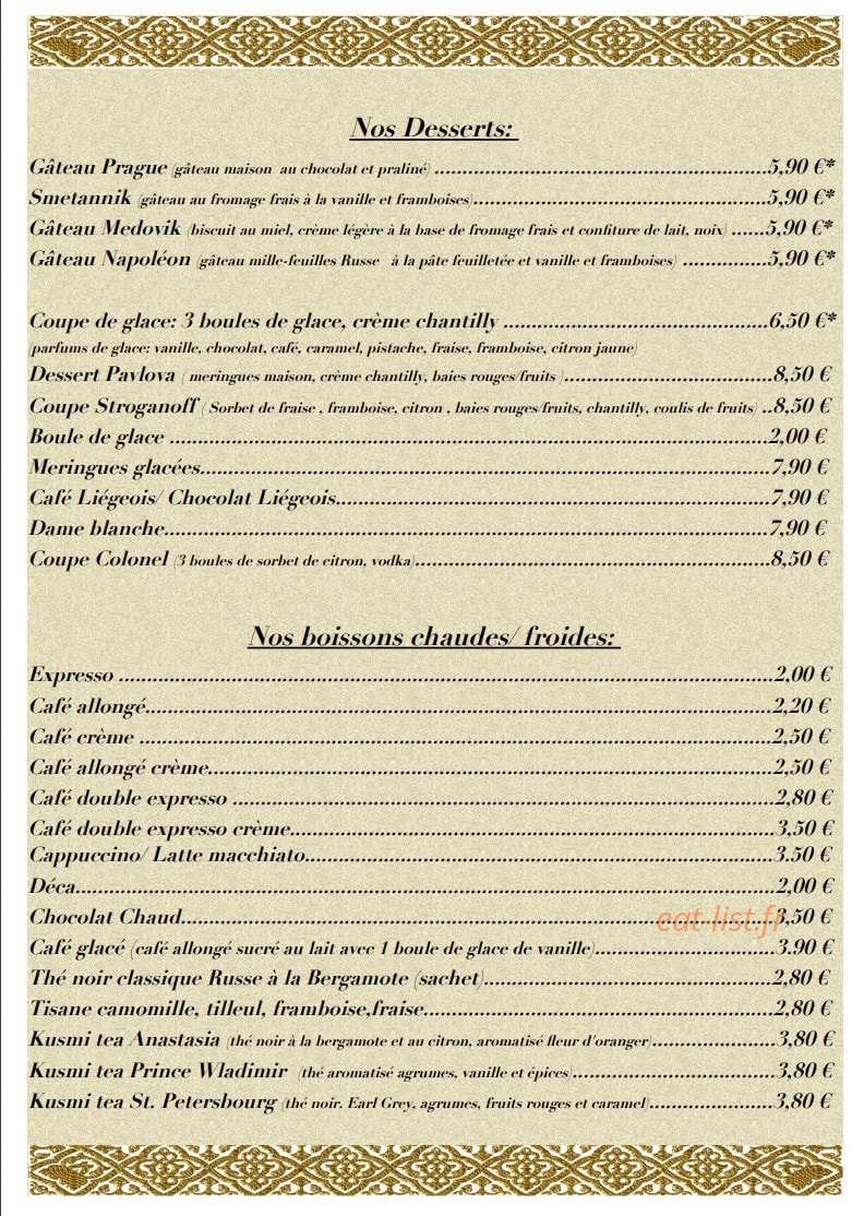 Stroganoff — carte page 5