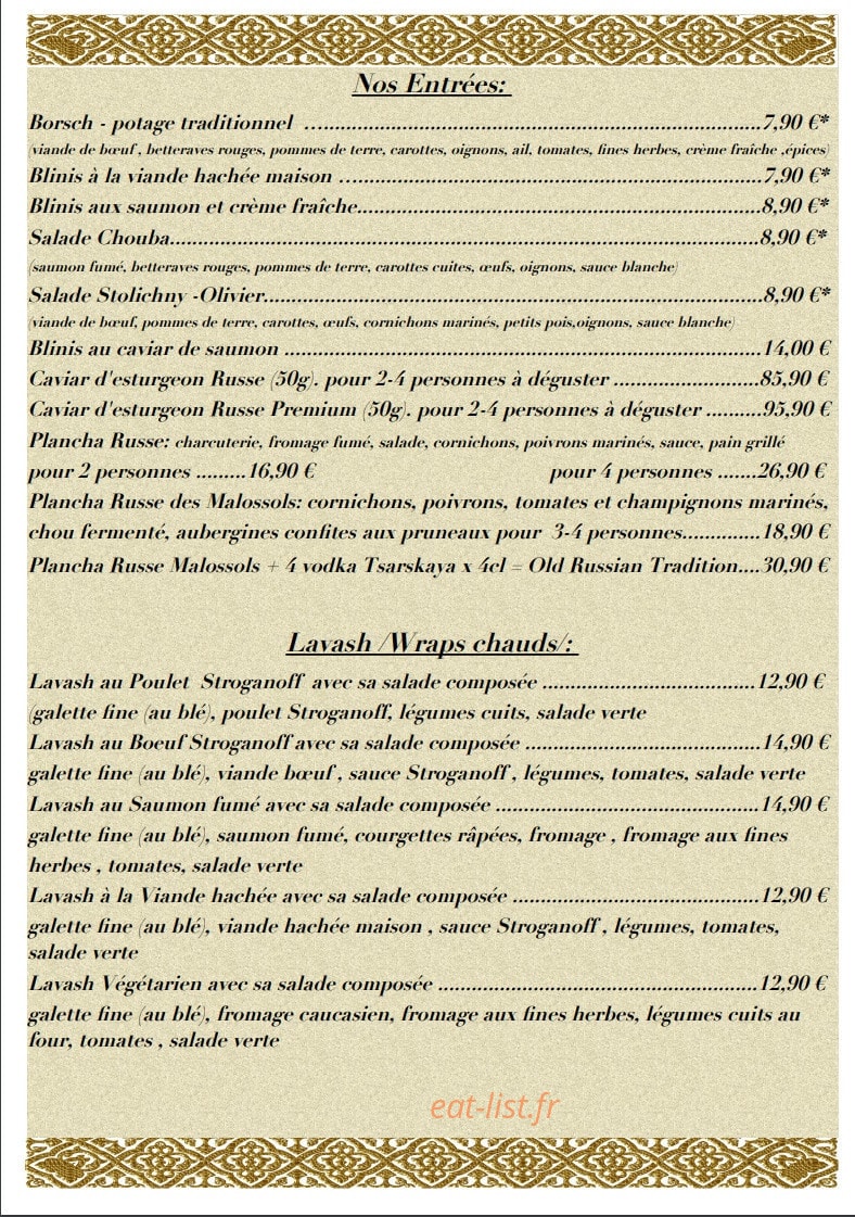 Stroganoff — carte page 2