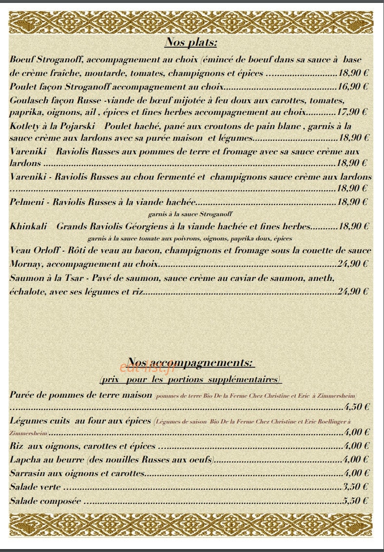 Stroganoff — carte page 3