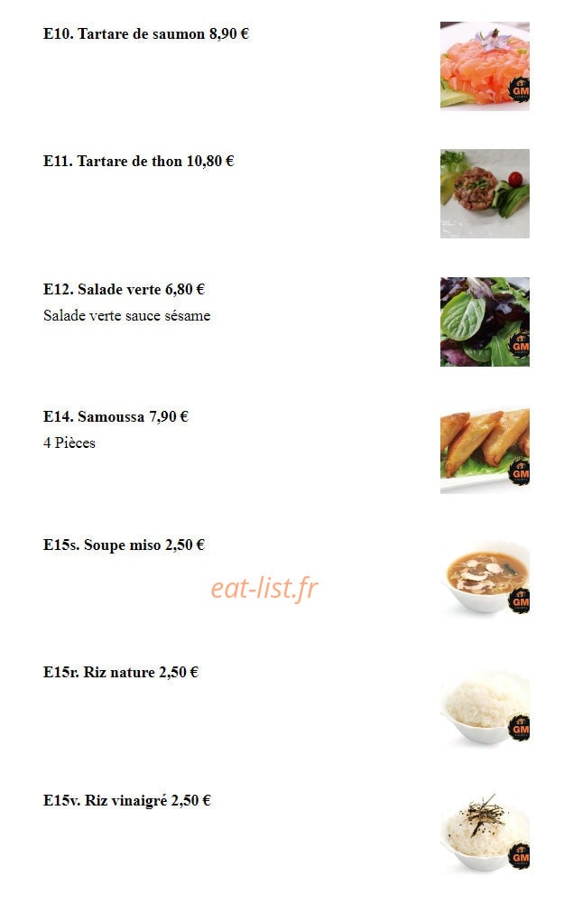 Sushi GM — carte page 8
