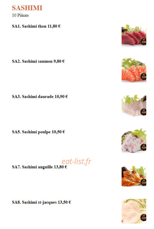 Sushi GM — carte page 12