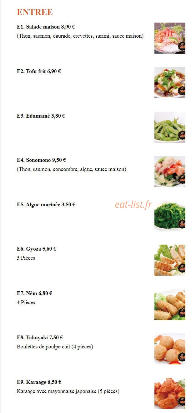 Sushi GM — carte page 7