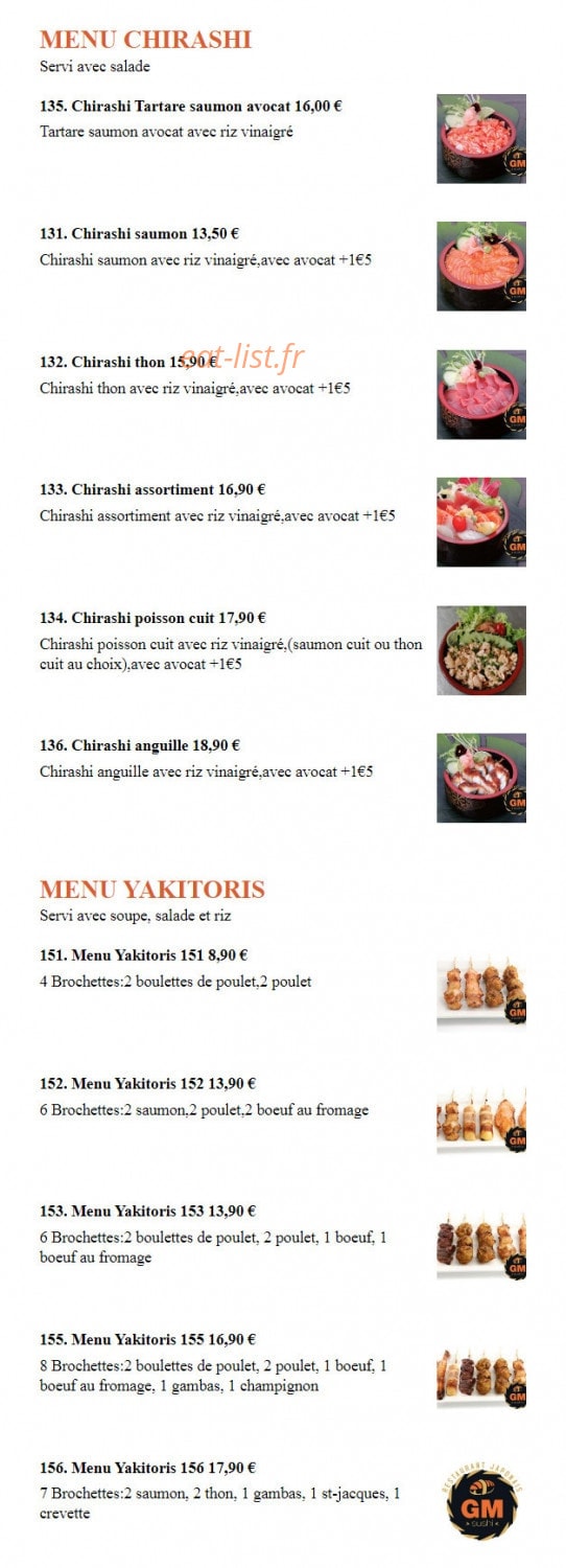 Sushi GM — carte page 4