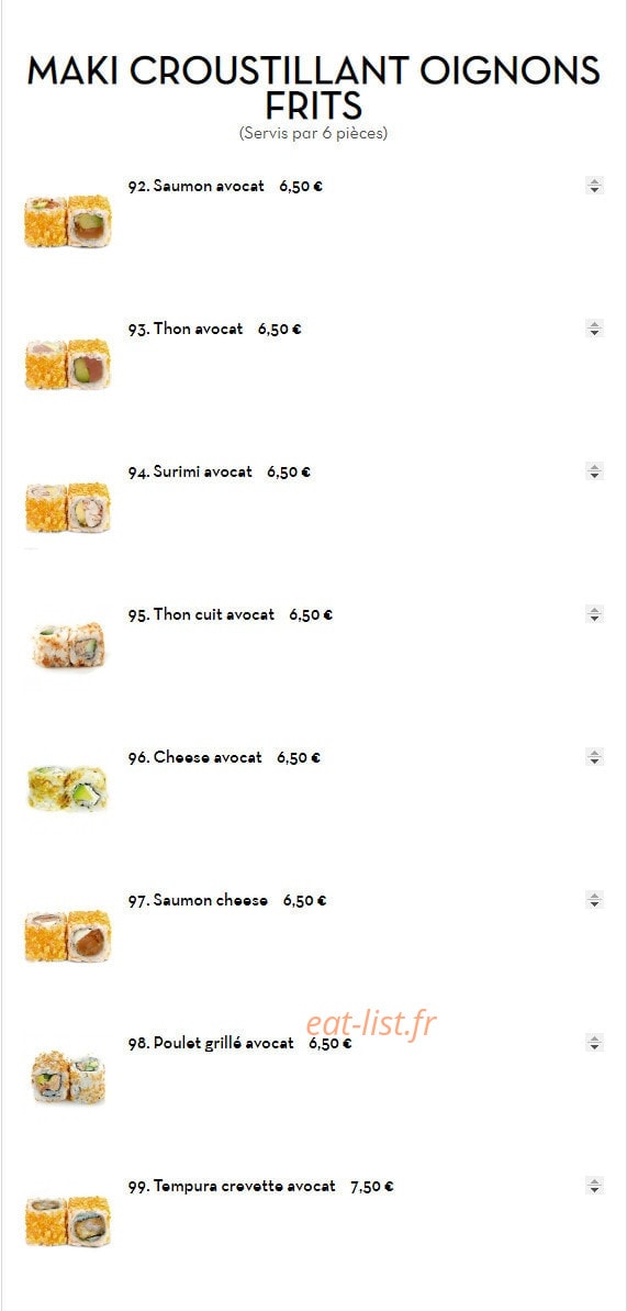 Sushi Line — carte page 8