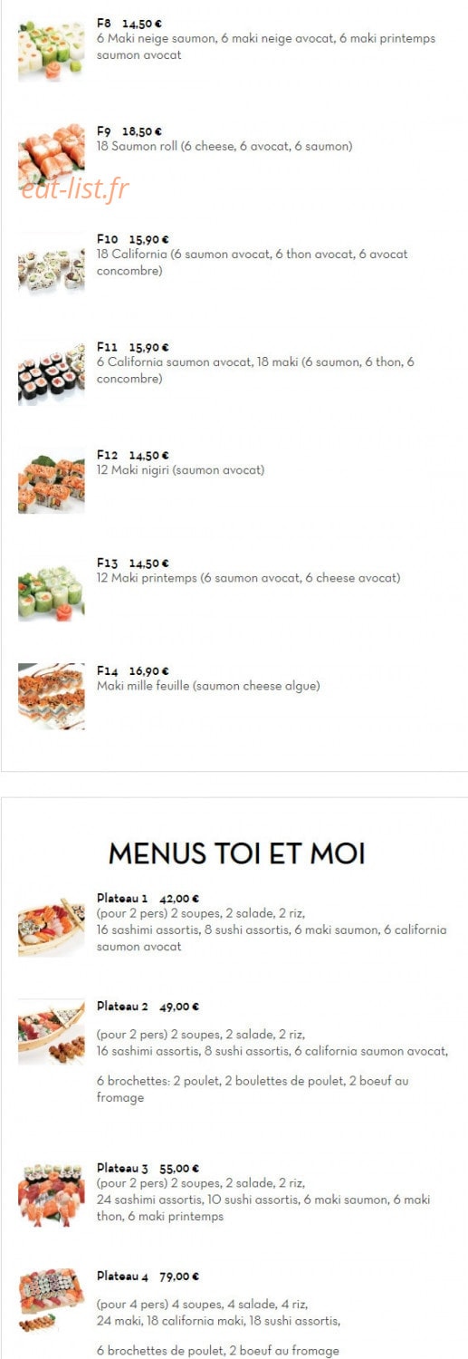 Sushi Line — carte page 12