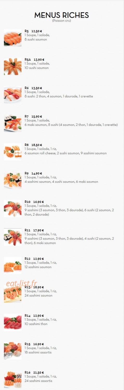 Sushi Line — carte page 6