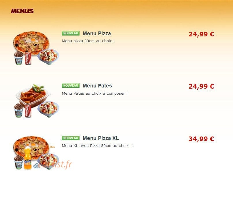 T-Pizzas — carte page 7