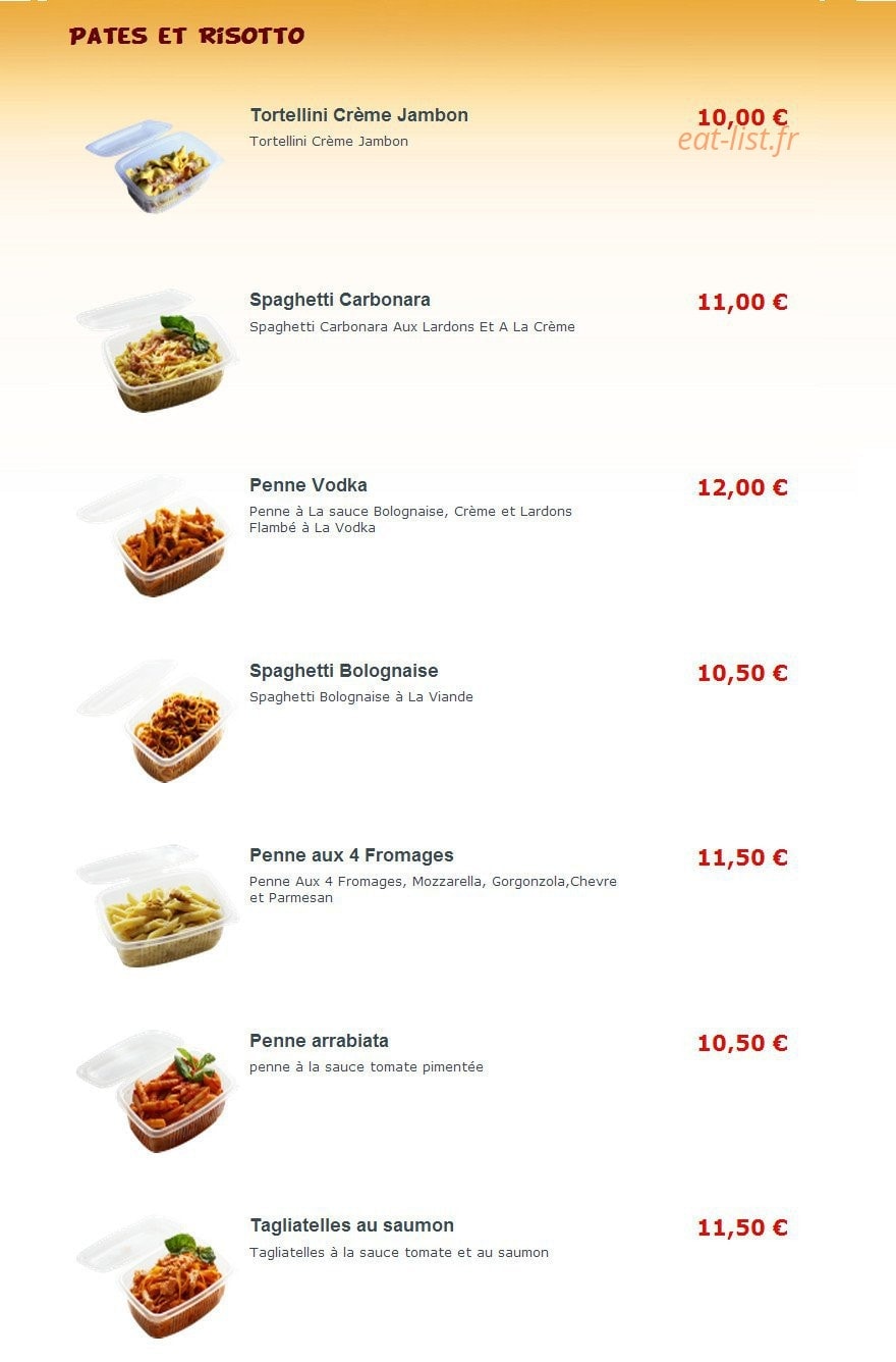 T-Pizzas — carte page 5