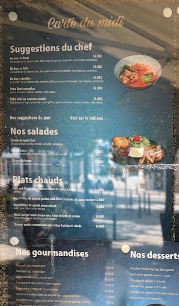 Vanilla Café — carte page 1