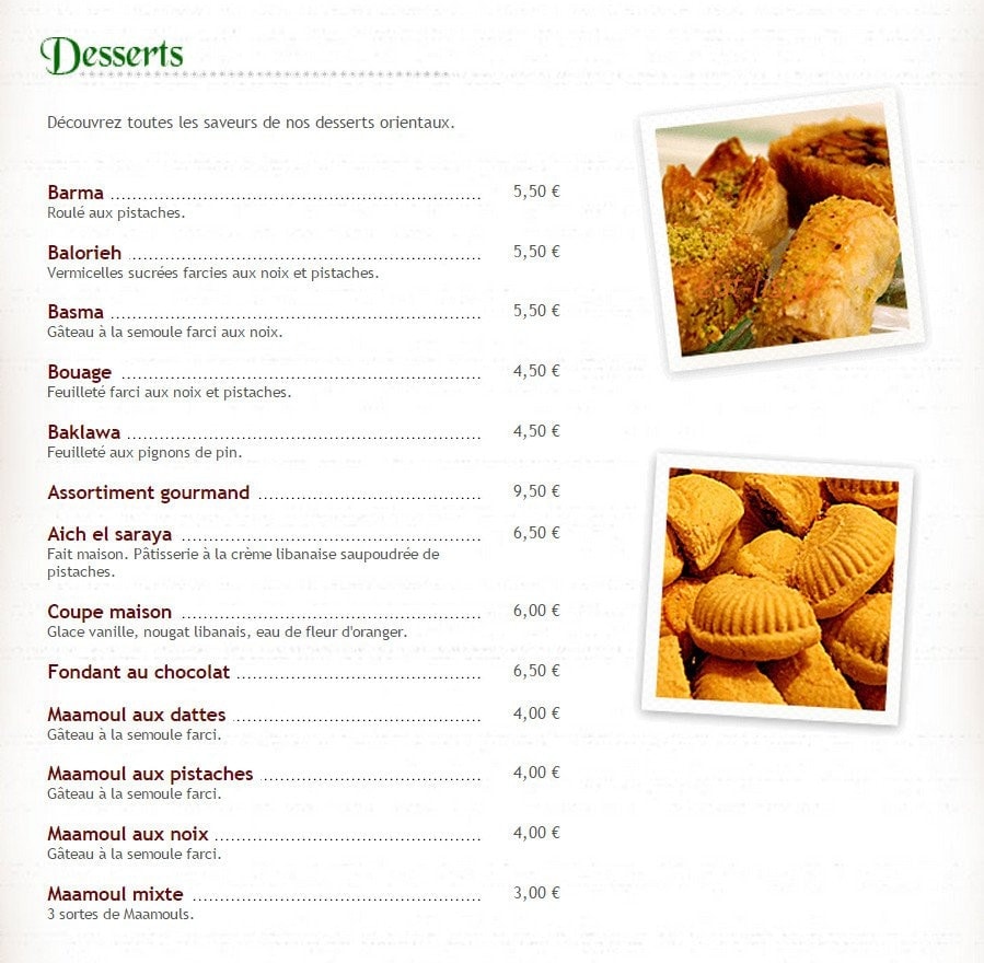 Vestiges de Baalbek — carte page 5