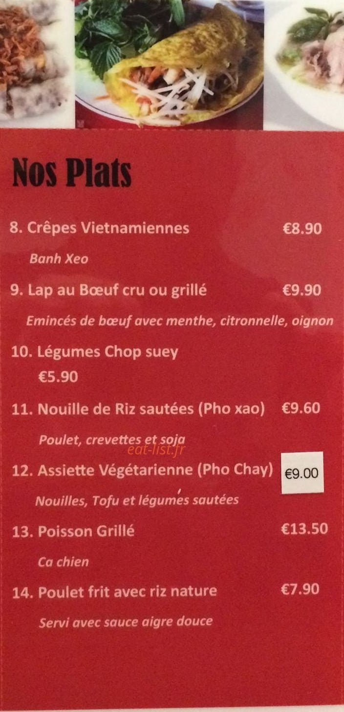 Vietnam Cooking — carte page 2