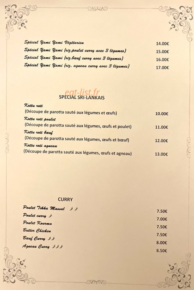 Yami Yami — carte page 2