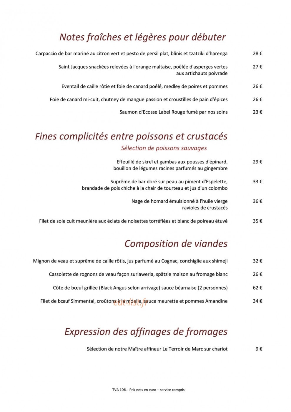 La Closerie — carte page 2