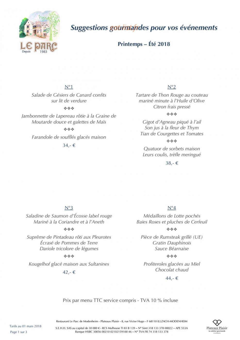 Le Parc — carte page 1