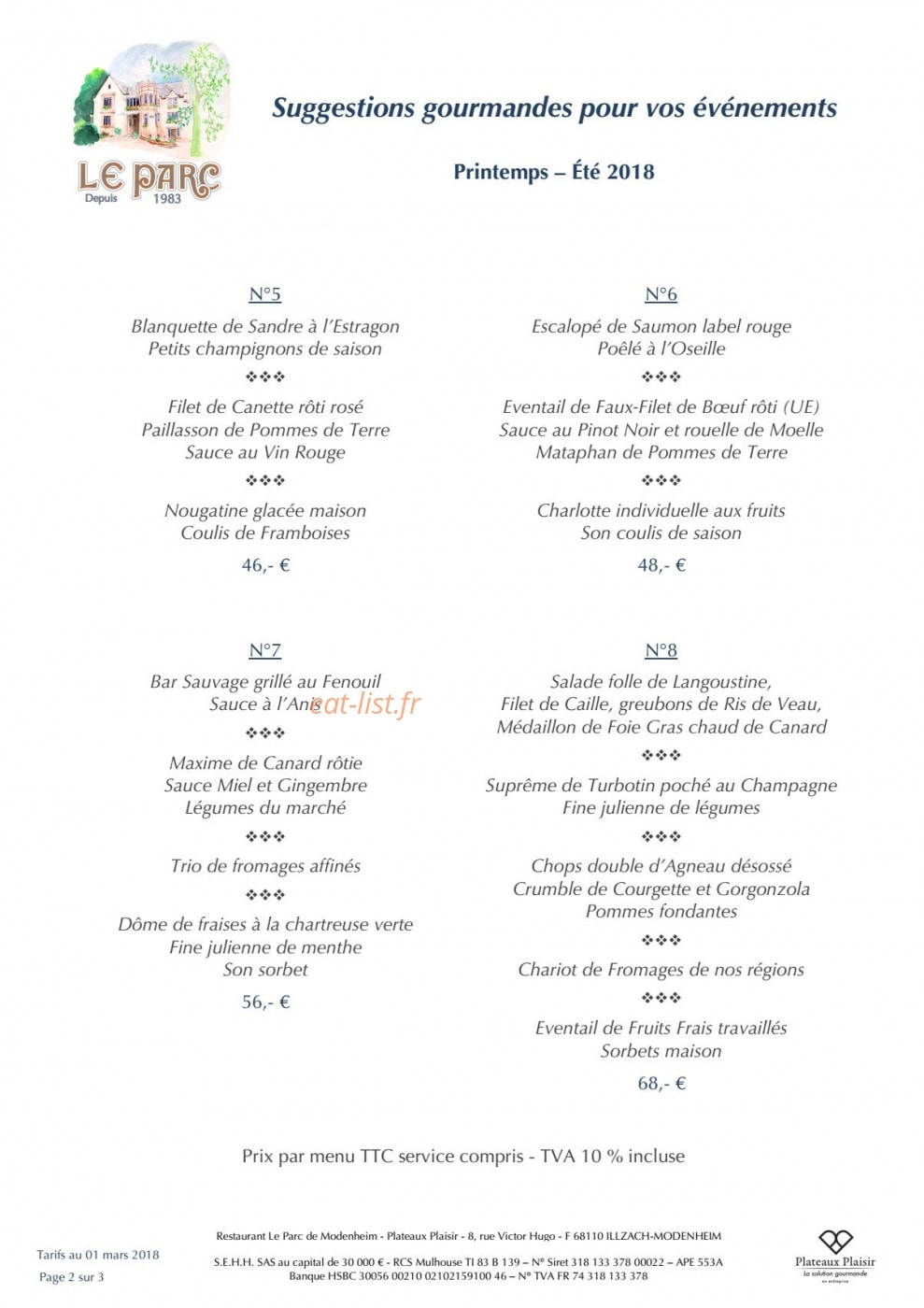 Le Parc — carte page 2