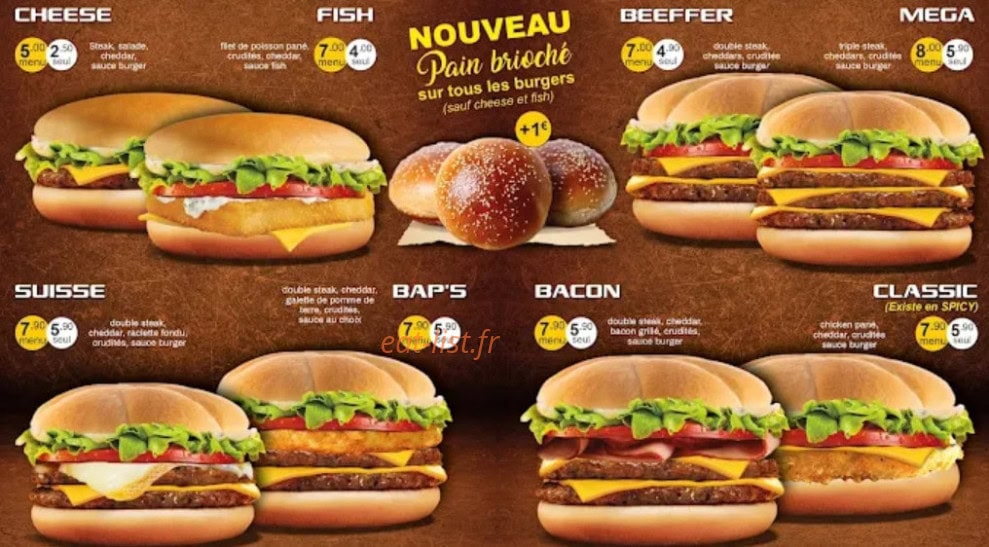 M.Burger's — carte page 1
