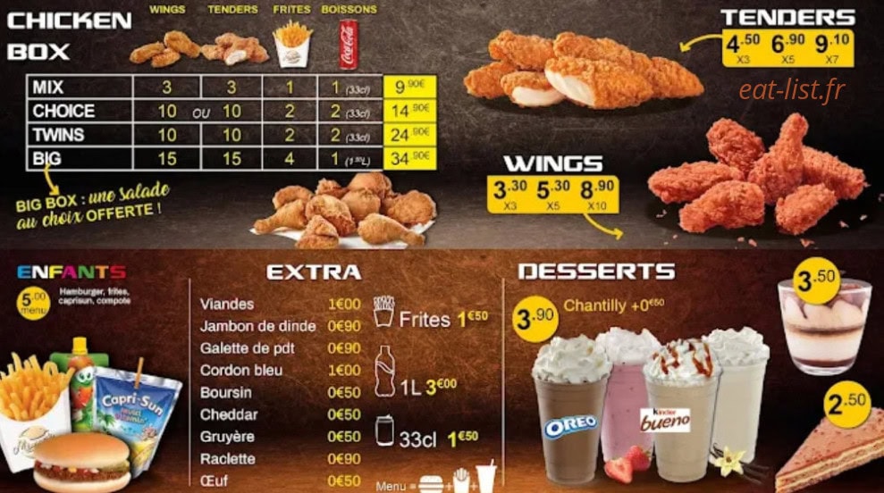 M.Burger's — carte page 3