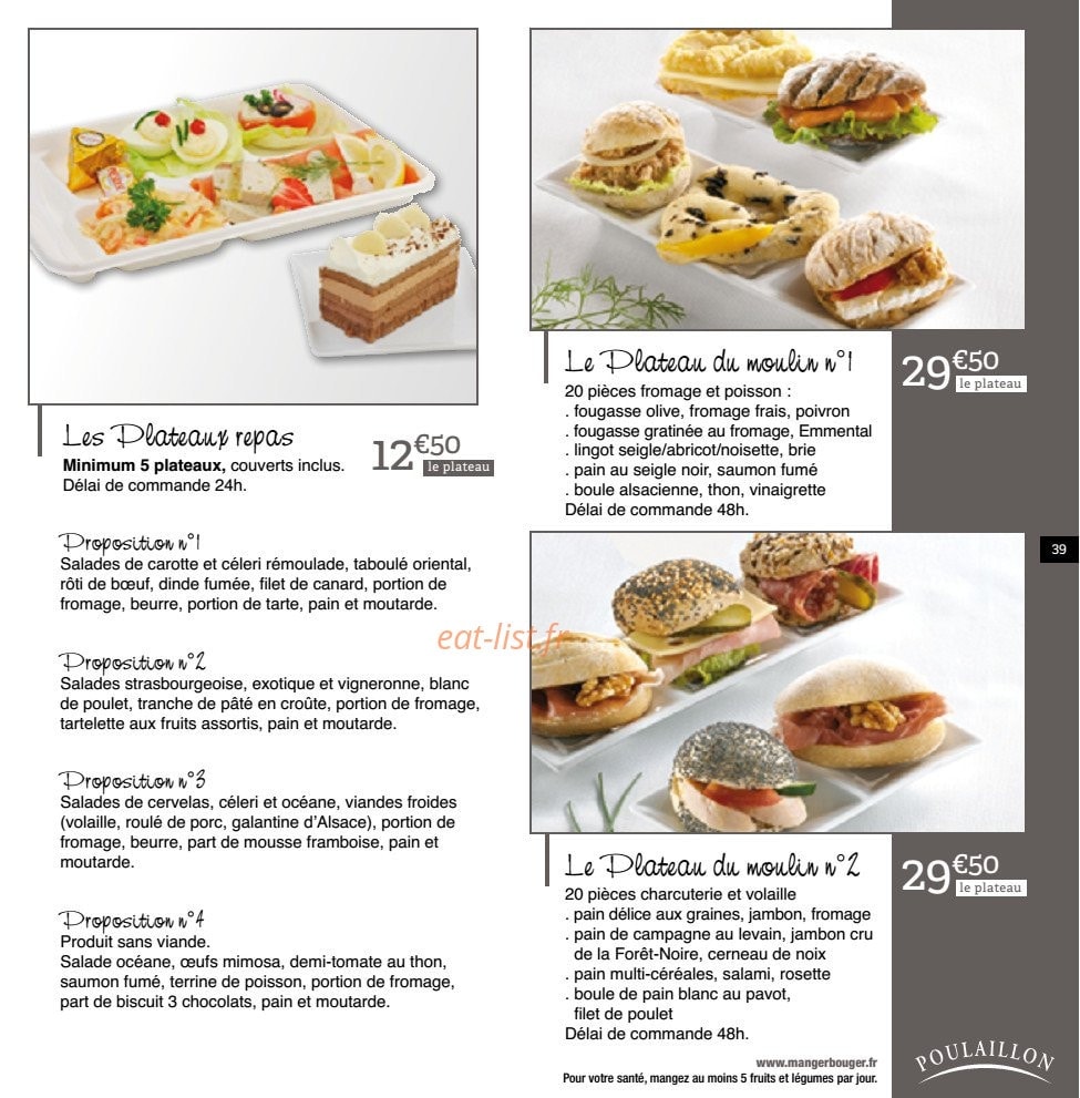 Poulaillon — carte page 38