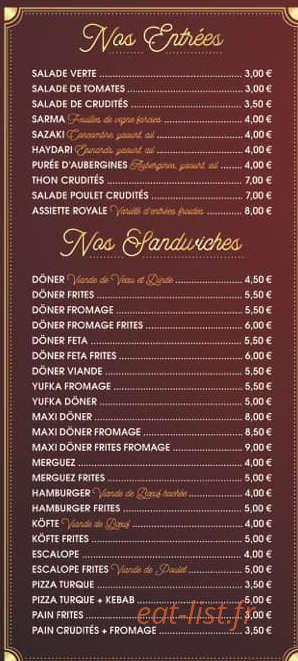 Restaurant Pizzeria Chez Clara — carte page 4
