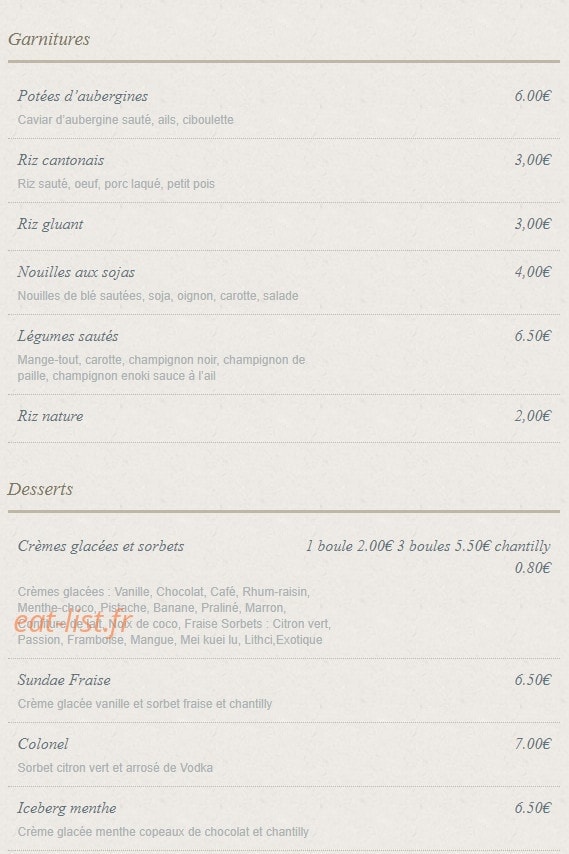 Les Terrasses d'Asie — carte page 9