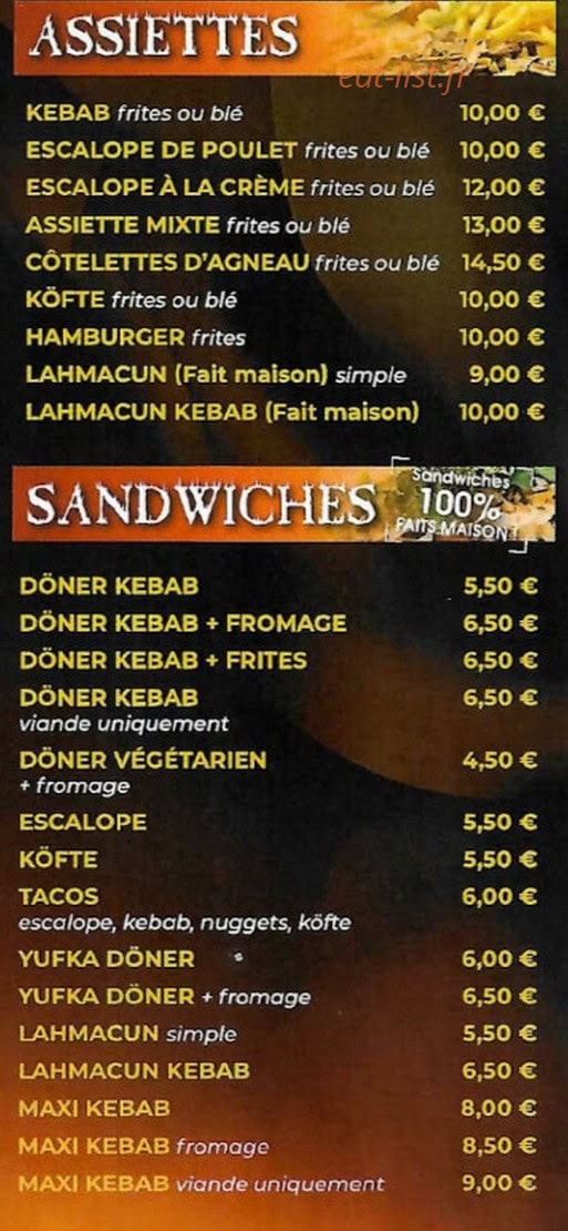 Restaurant Ates — carte page 3
