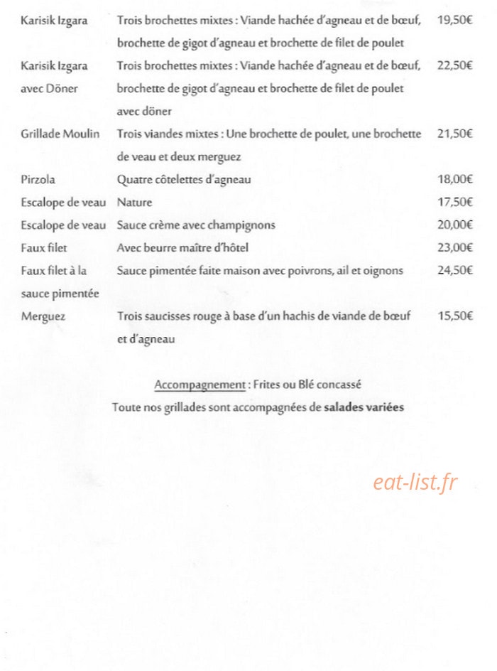 Le Moulin — carte page 2