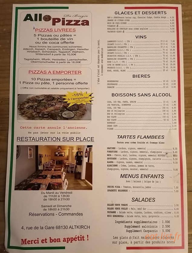 Allo pizza — carte page 2