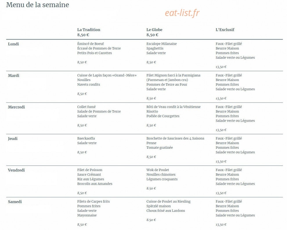 Le comptoir gourmand — carte page 1