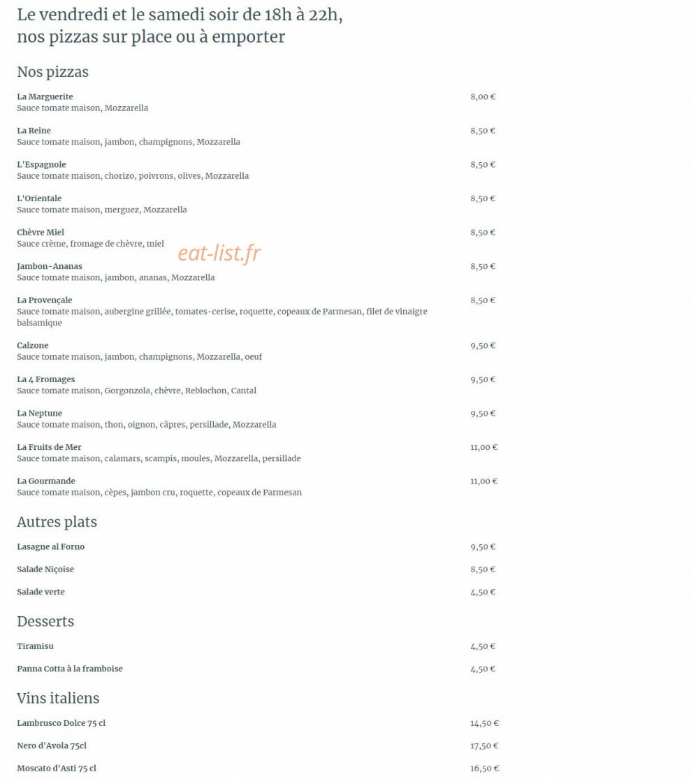 Le comptoir gourmand — carte page 2