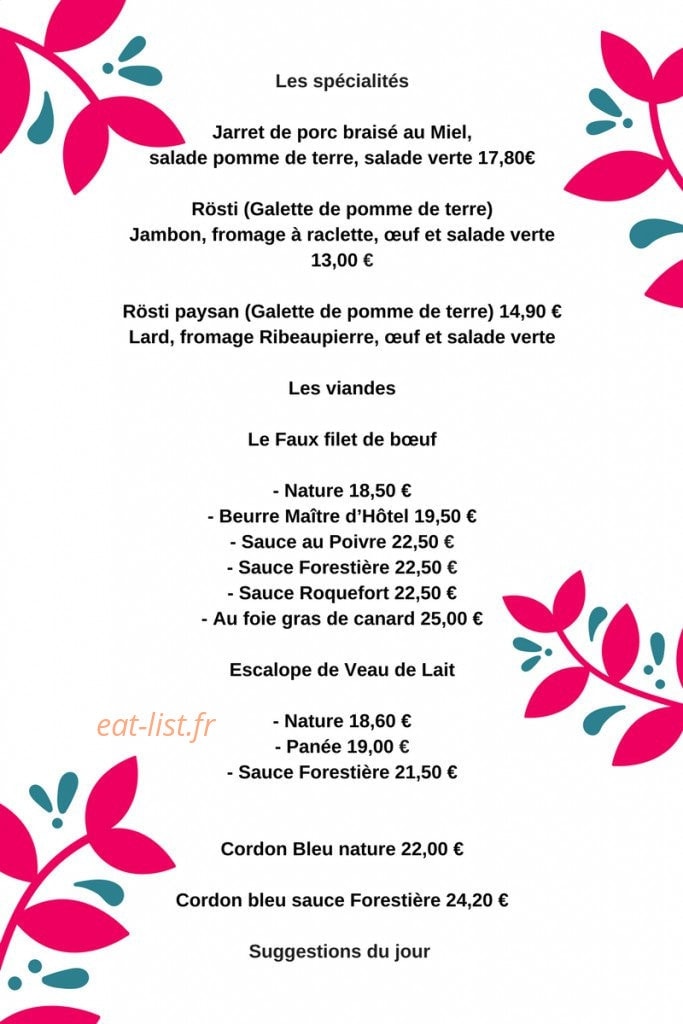 Les Acacias — carte page 2