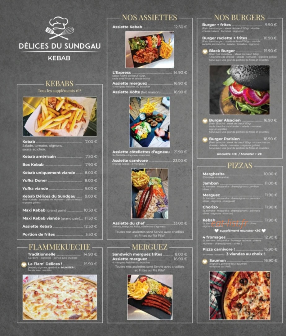 Délices Du Sundgau — carte page 1